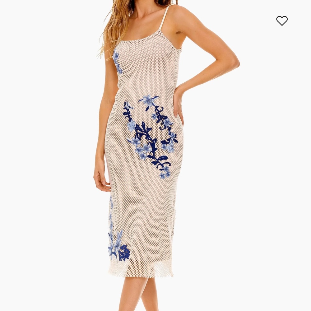 Agua Bendita Adelaida mesh midi dress size M. NWT